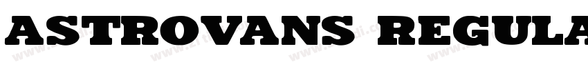 Astrovans Regular字体转换